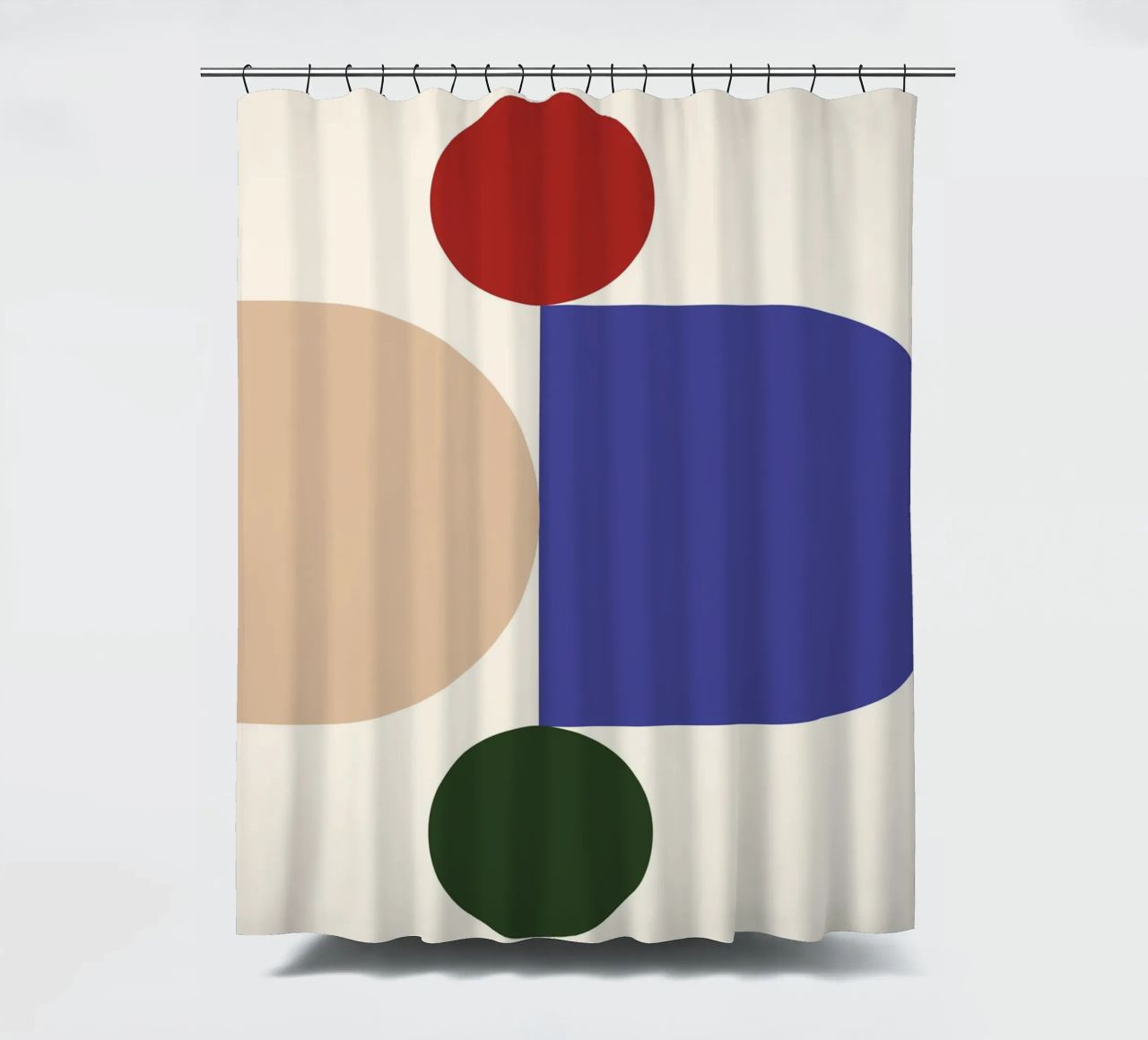 "Balanced Forms" – Modern Geometric Abstract Print tenda da doccia da PrintCessStudio