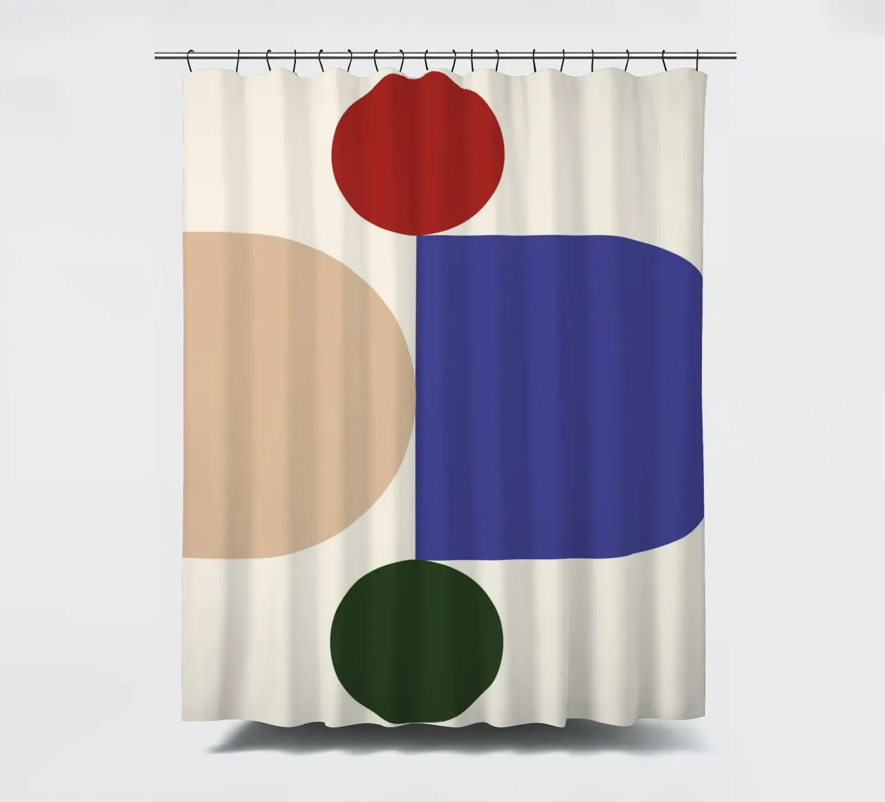 "Balanced Forms" – Modern Geometric Abstract Print Duschvorhang von PrintCessStudio