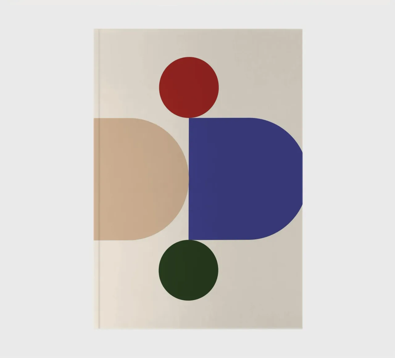 "Balanced Forms" – Modern Geometric Abstract Print notebook by PrintCessStudio