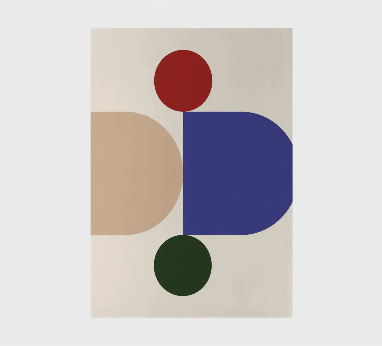 "Balanced Forms" – Modern Geometric Abstract Print notebook by PrintCessStudio