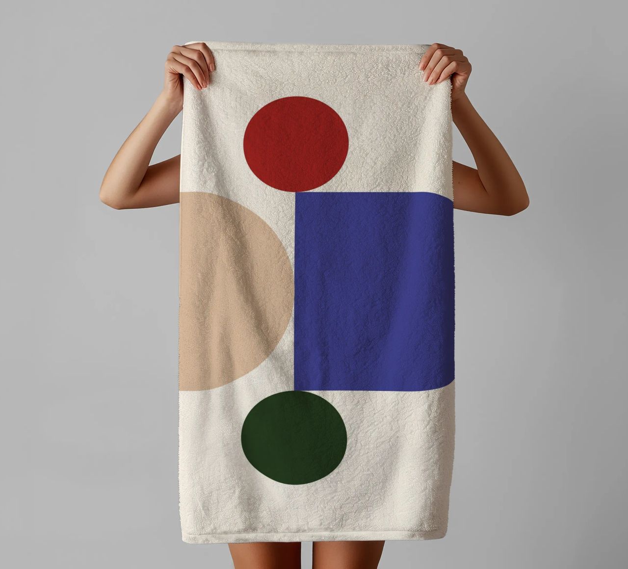 "Balanced Forms" – Modern Geometric Abstract Print asciugamano da bagno da PrintCessStudio