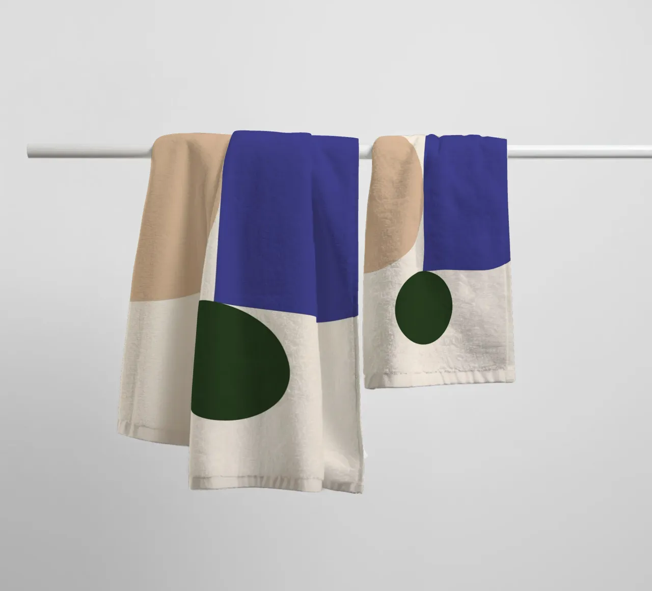 "Balanced Forms" – Modern Geometric Abstract Print Handtuch von PrintCessStudio