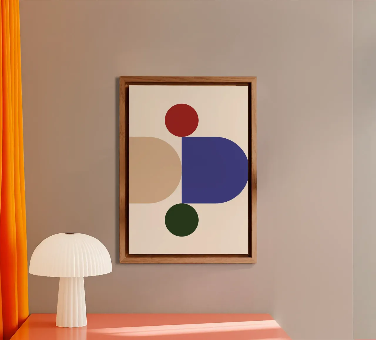 "Balanced Forms" – Modern Geometric Abstract Print aluminium-dibond van PrintCessStudio