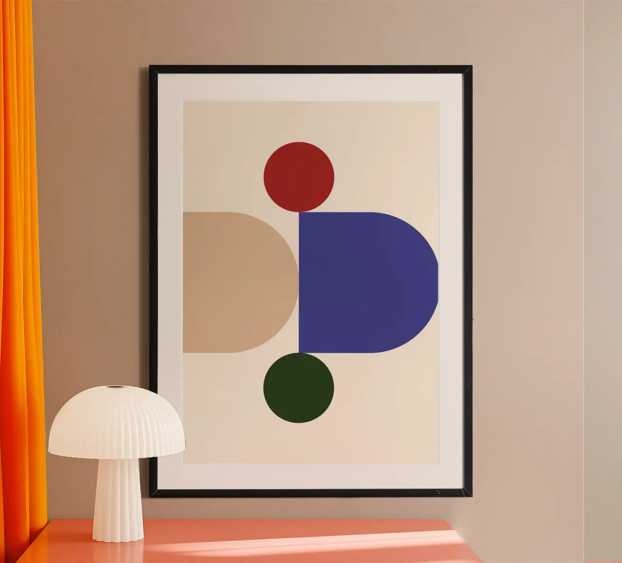 "Balanced Forms" – Modern Geometric Abstract Print poster da PrintCessStudio