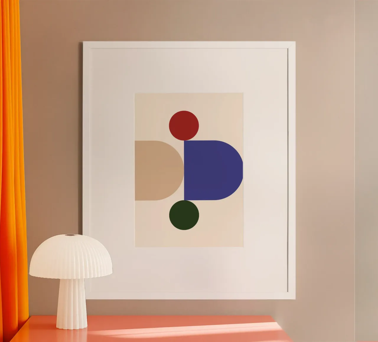 "Balanced Forms" – Modern Geometric Abstract Print poster da PrintCessStudio