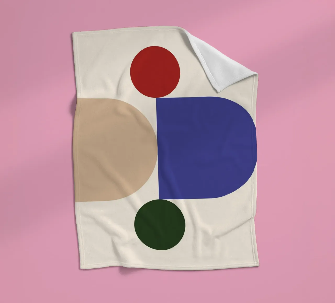 "Balanced Forms" – Modern Geometric Abstract Print coperta in pile da PrintCessStudio