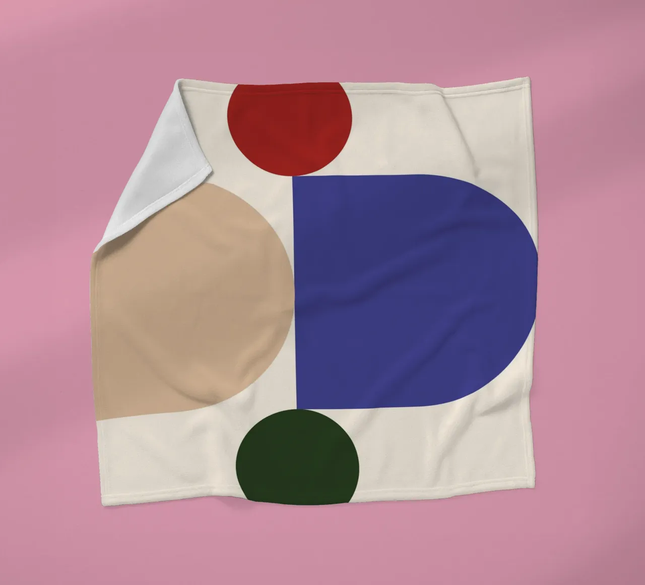 "Balanced Forms" – Modern Geometric Abstract Print fleece blanket by PrintCessStudio