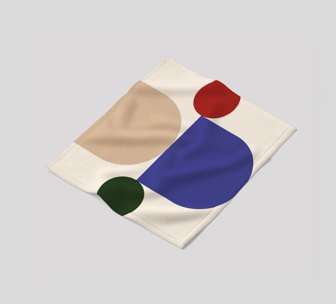 "Balanced Forms" – Modern Geometric Abstract Print coperta in pile da PrintCessStudio