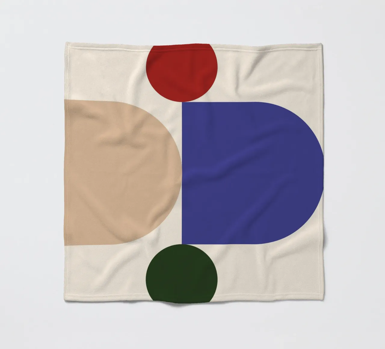 "Balanced Forms" – Modern Geometric Abstract Print coperta in pile da PrintCessStudio