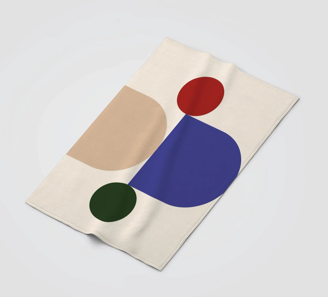 "Balanced Forms" – Modern Geometric Abstract Print coperta in pile da PrintCessStudio