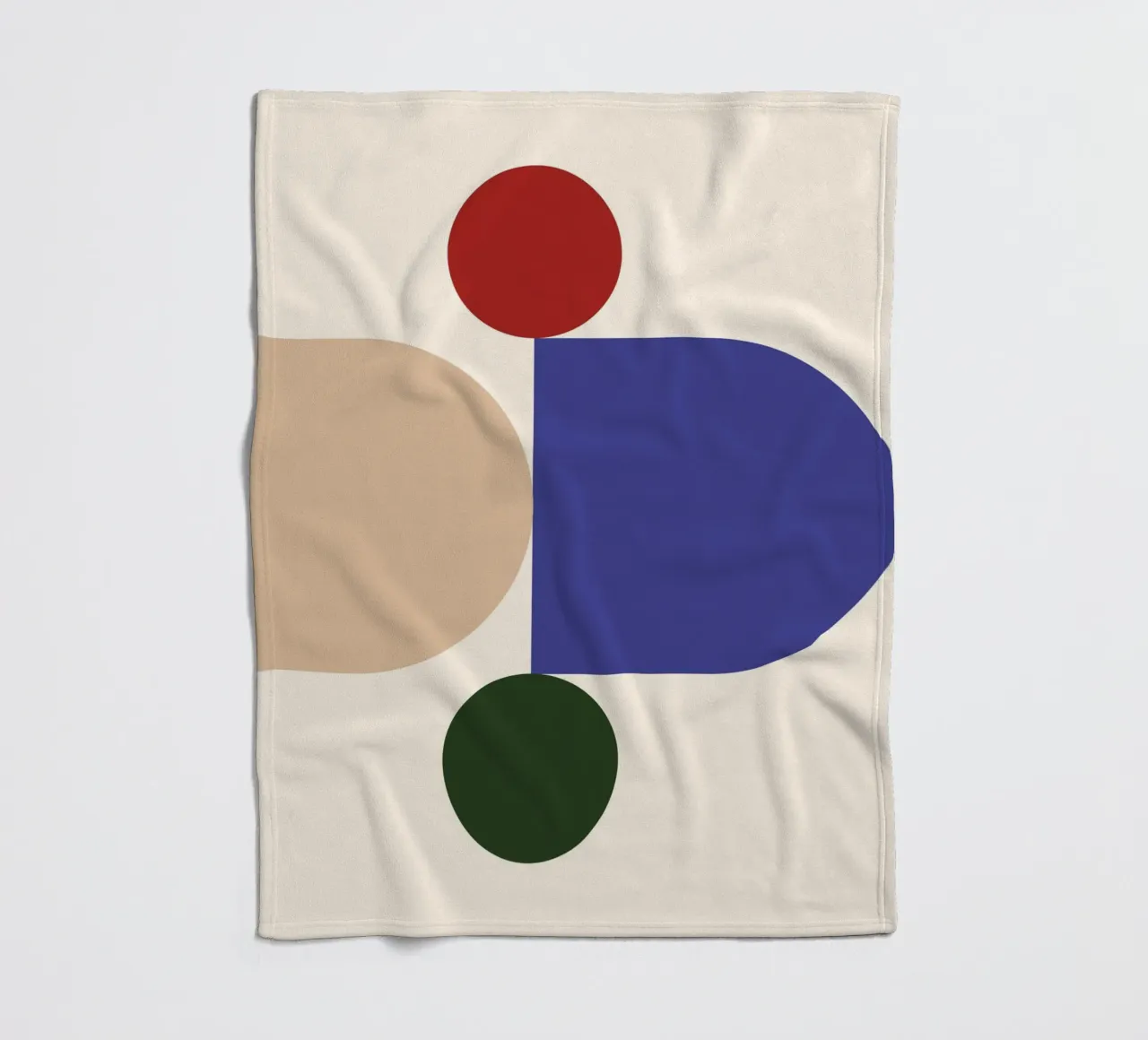 "Balanced Forms" – Modern Geometric Abstract Print coperta in pile da PrintCessStudio