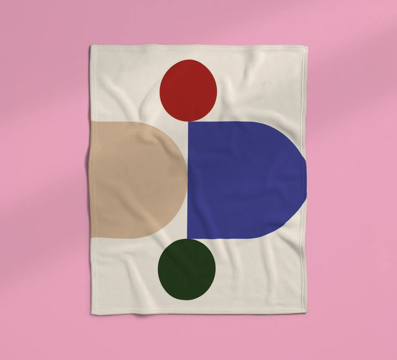 "Balanced Forms" – Modern Geometric Abstract Print coperta in pile da PrintCessStudio