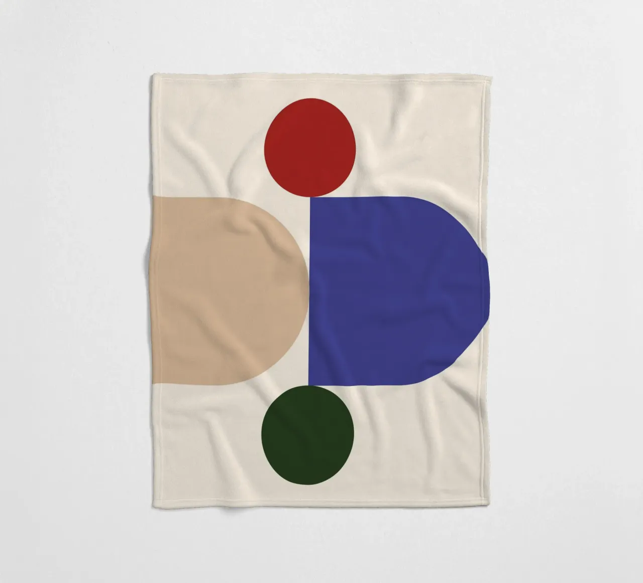 "Balanced Forms" – Modern Geometric Abstract Print coperta in pile da PrintCessStudio