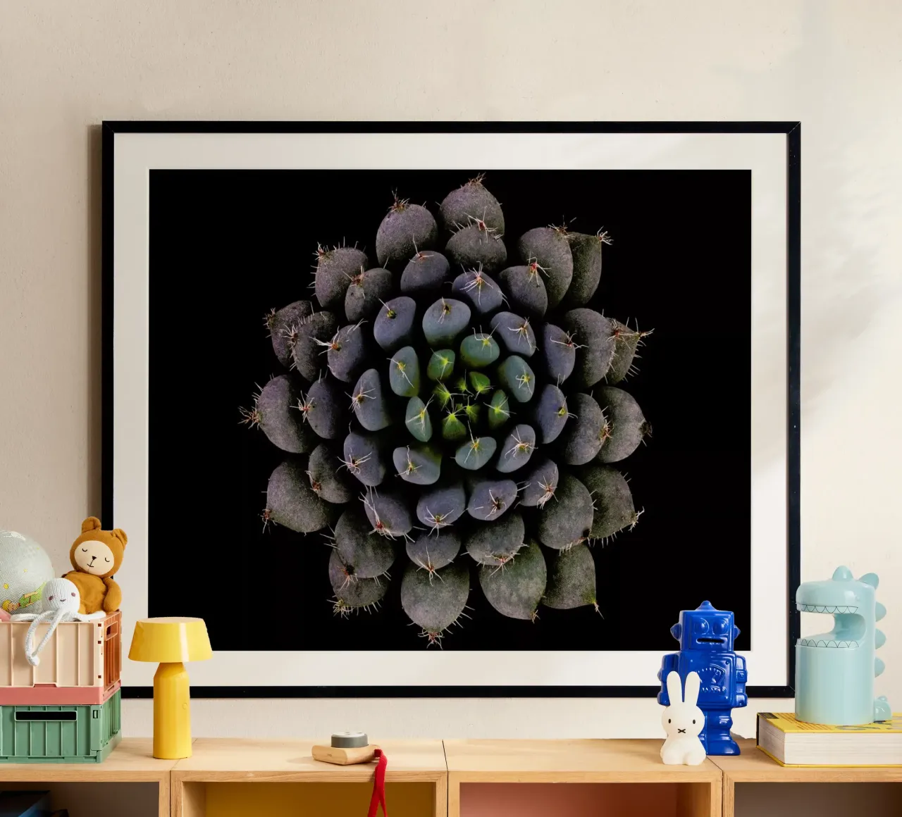 Echeveria Setosa Var. Deminuta - Victor Mozqueda poster con telaio in legno da Pictufy
