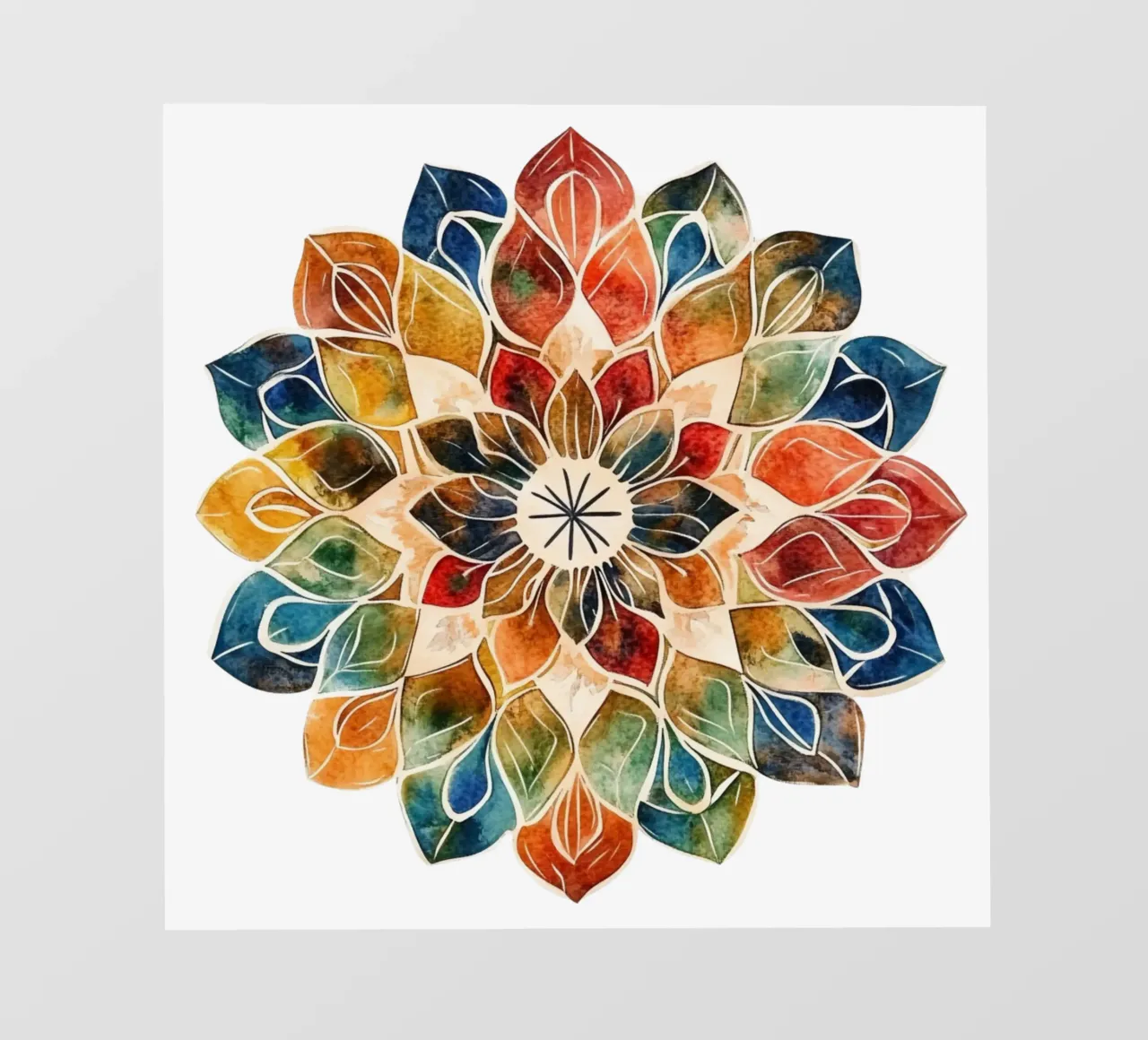 Mandala terrestre ad acquerello pellicola backlit da Spiritual Touch