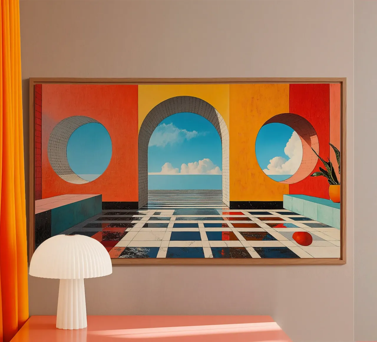 Surrealismo Architettura Design Geometria alluminio dibond da Nikis Art Studio
