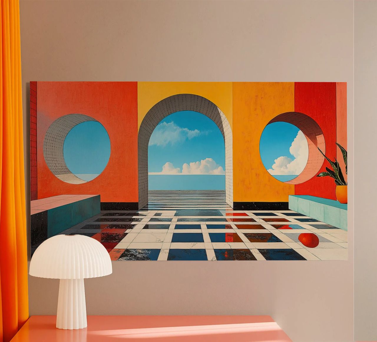 Surréalisme Architecture Design Géométrie alu dibond de Nikis Art Studio