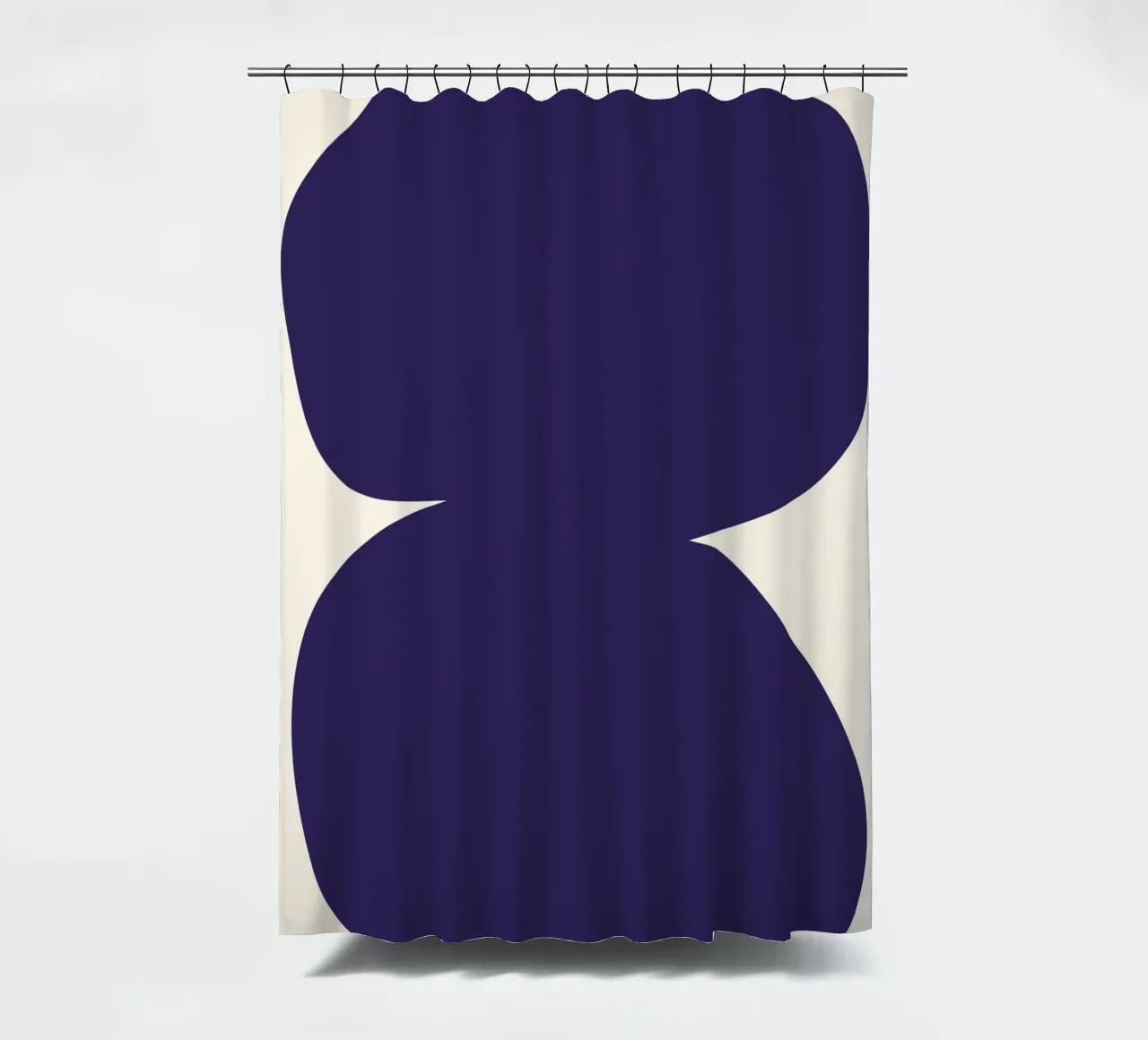 "Flow State" – Minimalist Abstract Shapes Print rideau de douche de PrintCessStudio