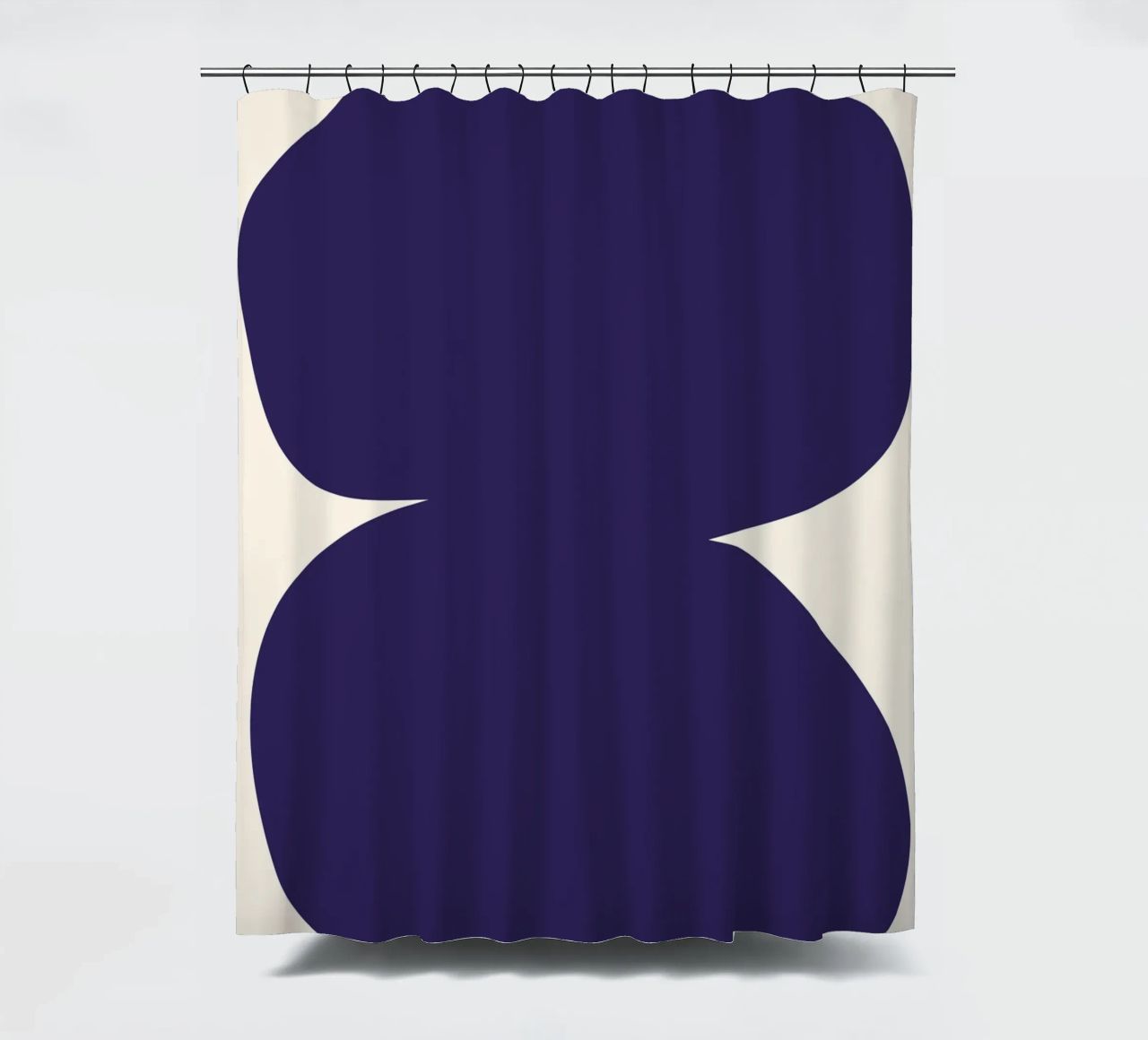 "Flow State" – Minimalist Abstract Shapes Print douchegordijn van PrintCessStudio