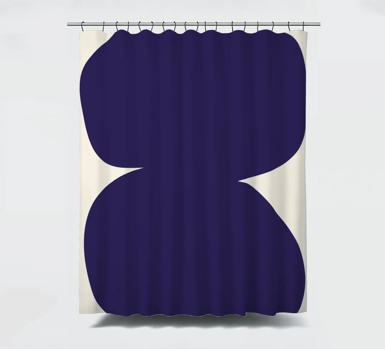"Flow State" – Minimalist Abstract Shapes Print rideau de douche de PrintCessStudio