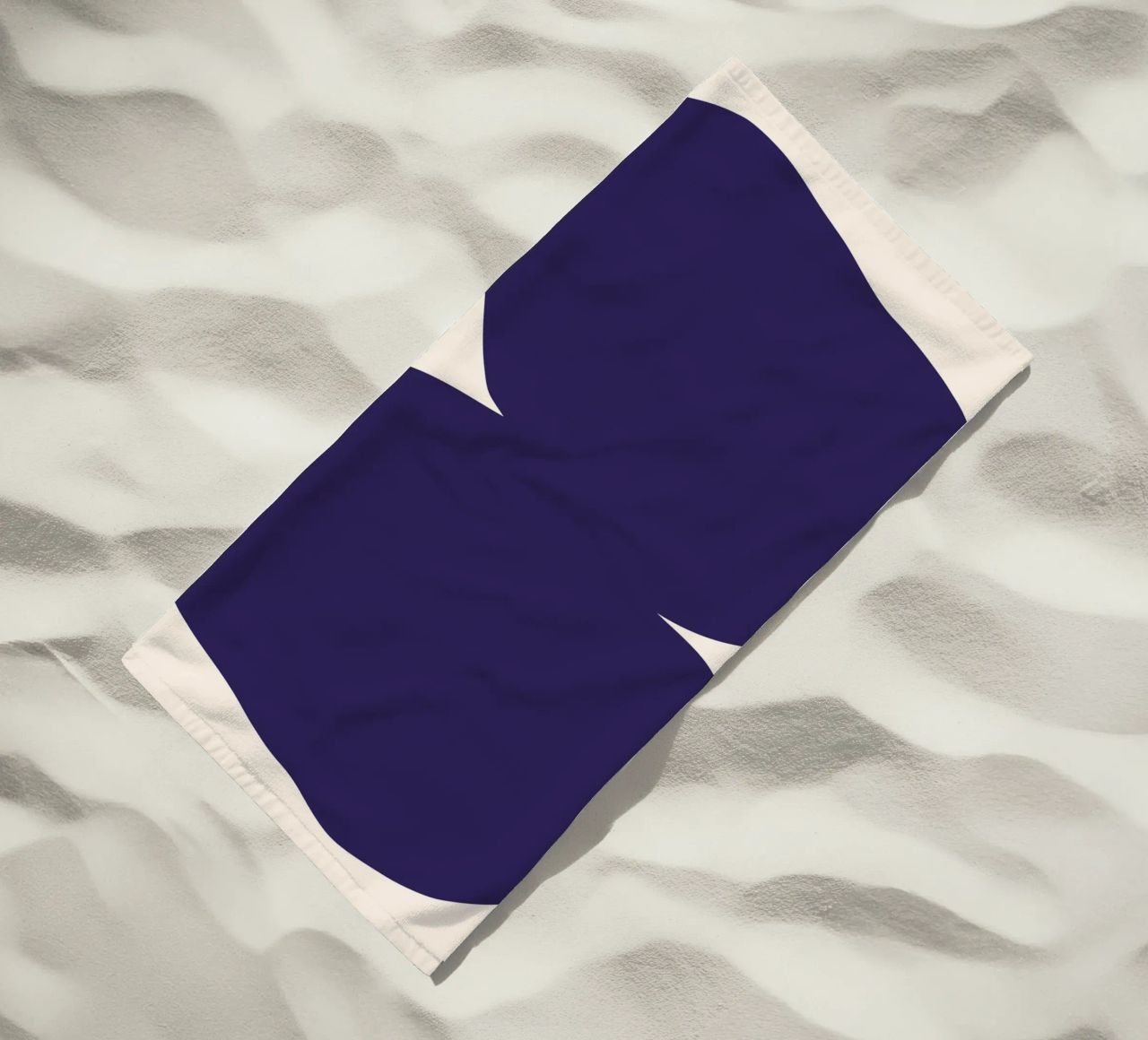 "Flow State" – Minimalist Abstract Shapes Print strandhanddoek van PrintCessStudio