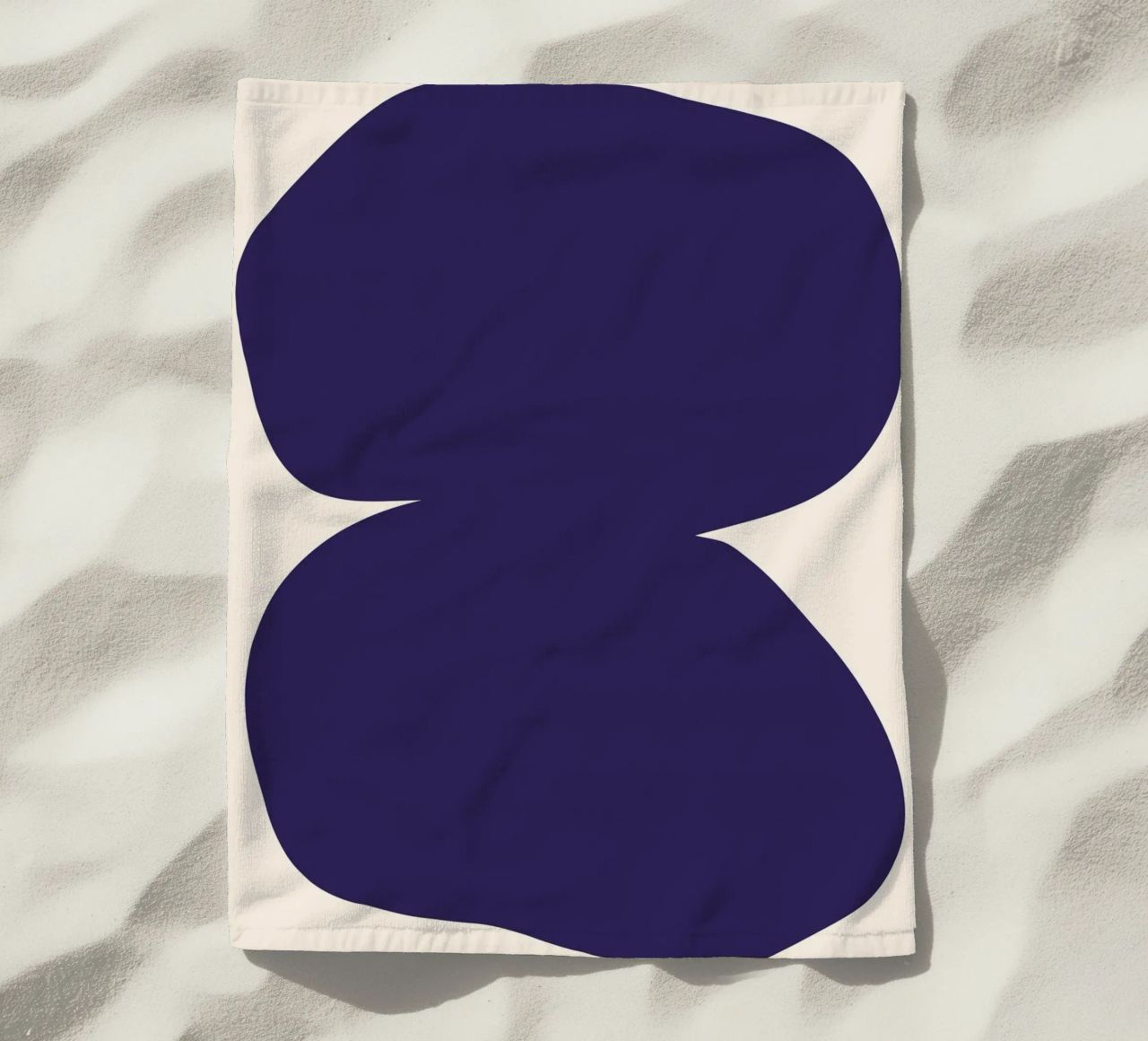 "Flow State" – Minimalist Abstract Shapes Print strandhanddoek van PrintCessStudio
