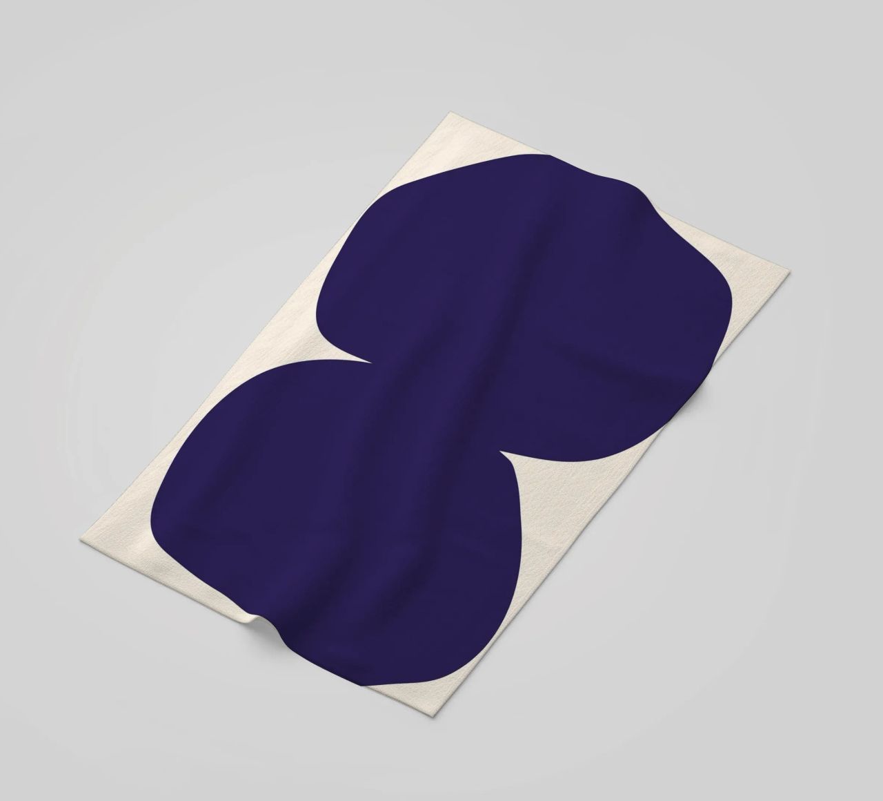"Flow State" – Minimalist Abstract Shapes Print strandhanddoek van PrintCessStudio