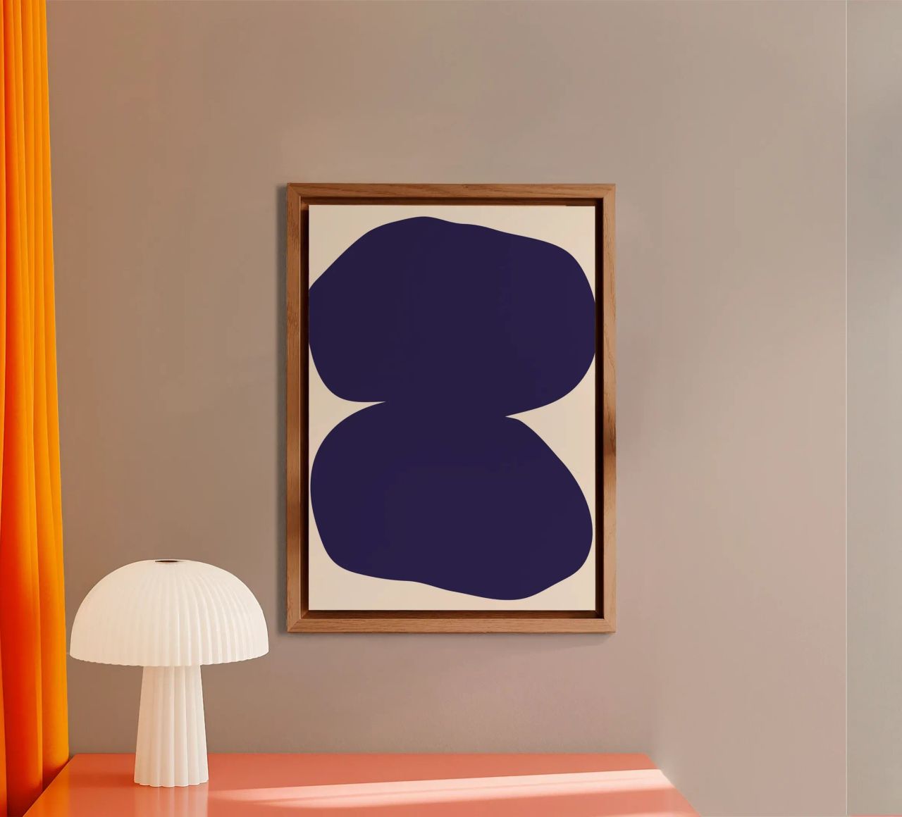 "Flow State" – Minimalist Abstract Shapes Print alluminio dibond da PrintCessStudio