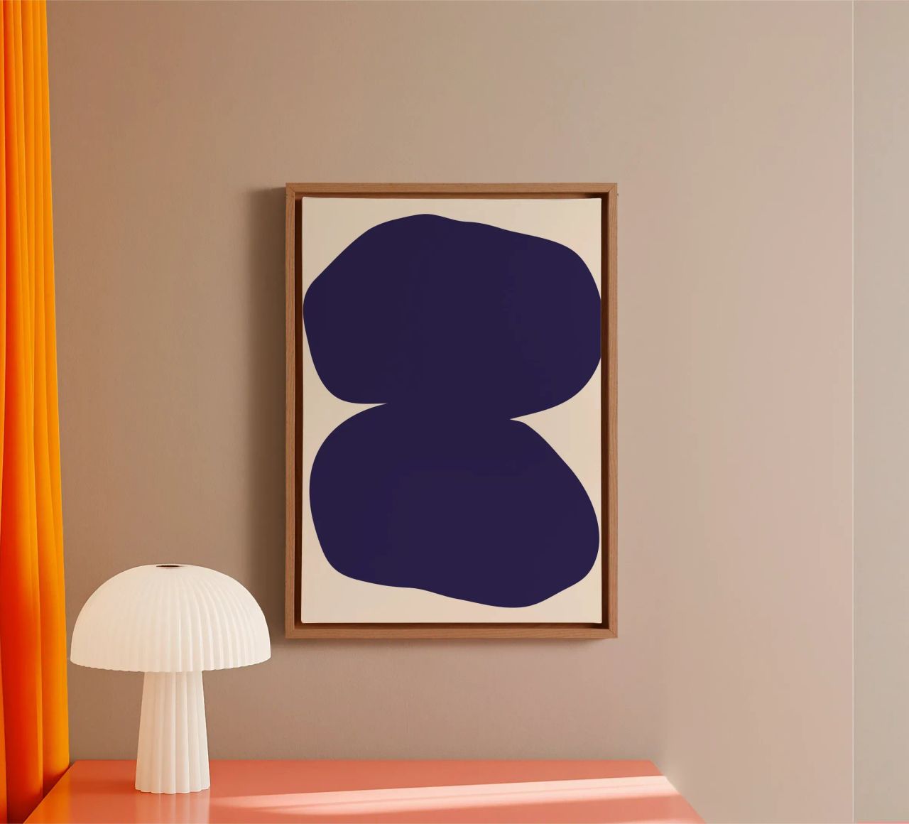 "Flow State" – Minimalist Abstract Shapes Print canvas van PrintCessStudio