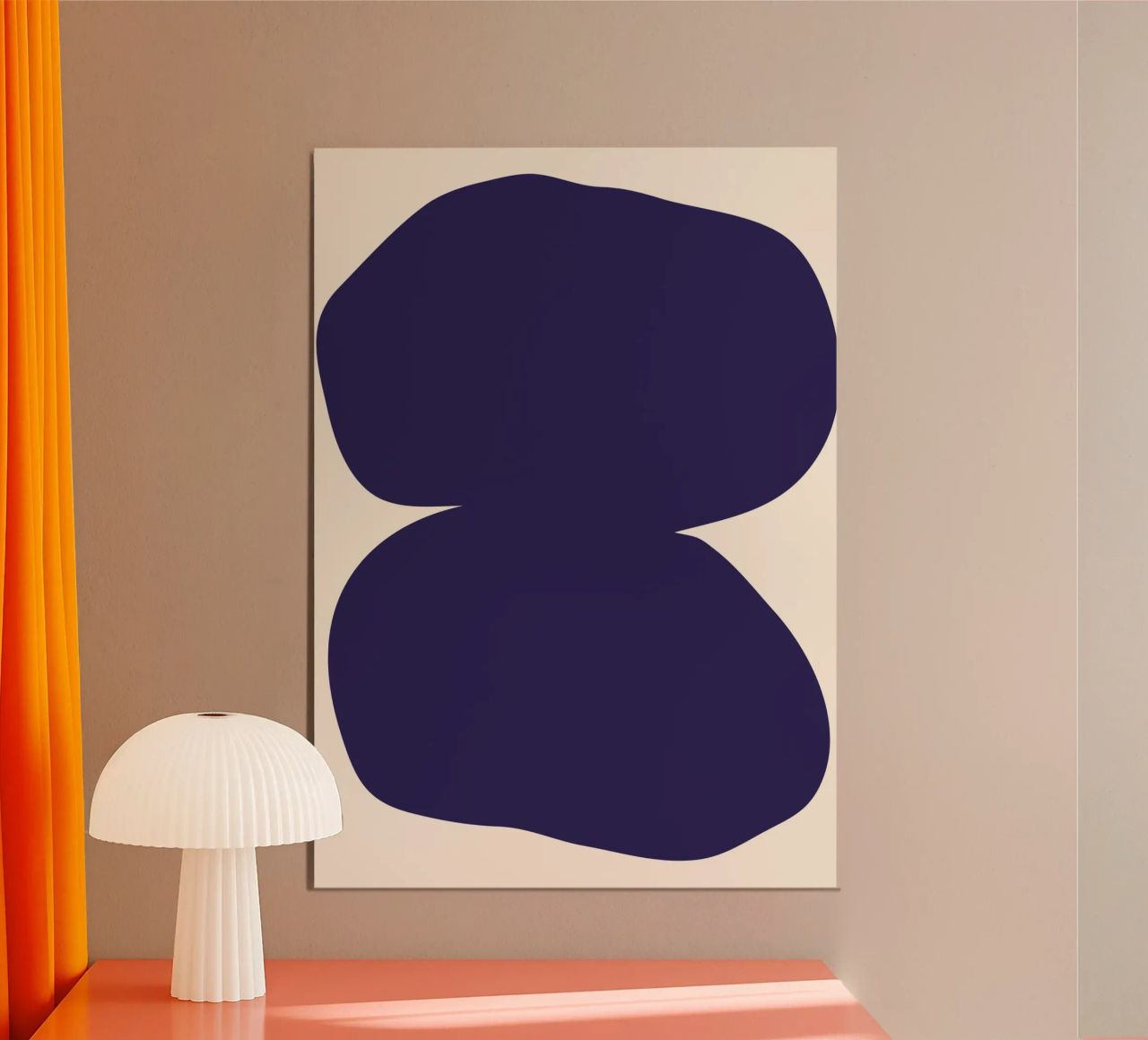 "Flow State" – Minimalist Abstract Shapes Print poster van PrintCessStudio