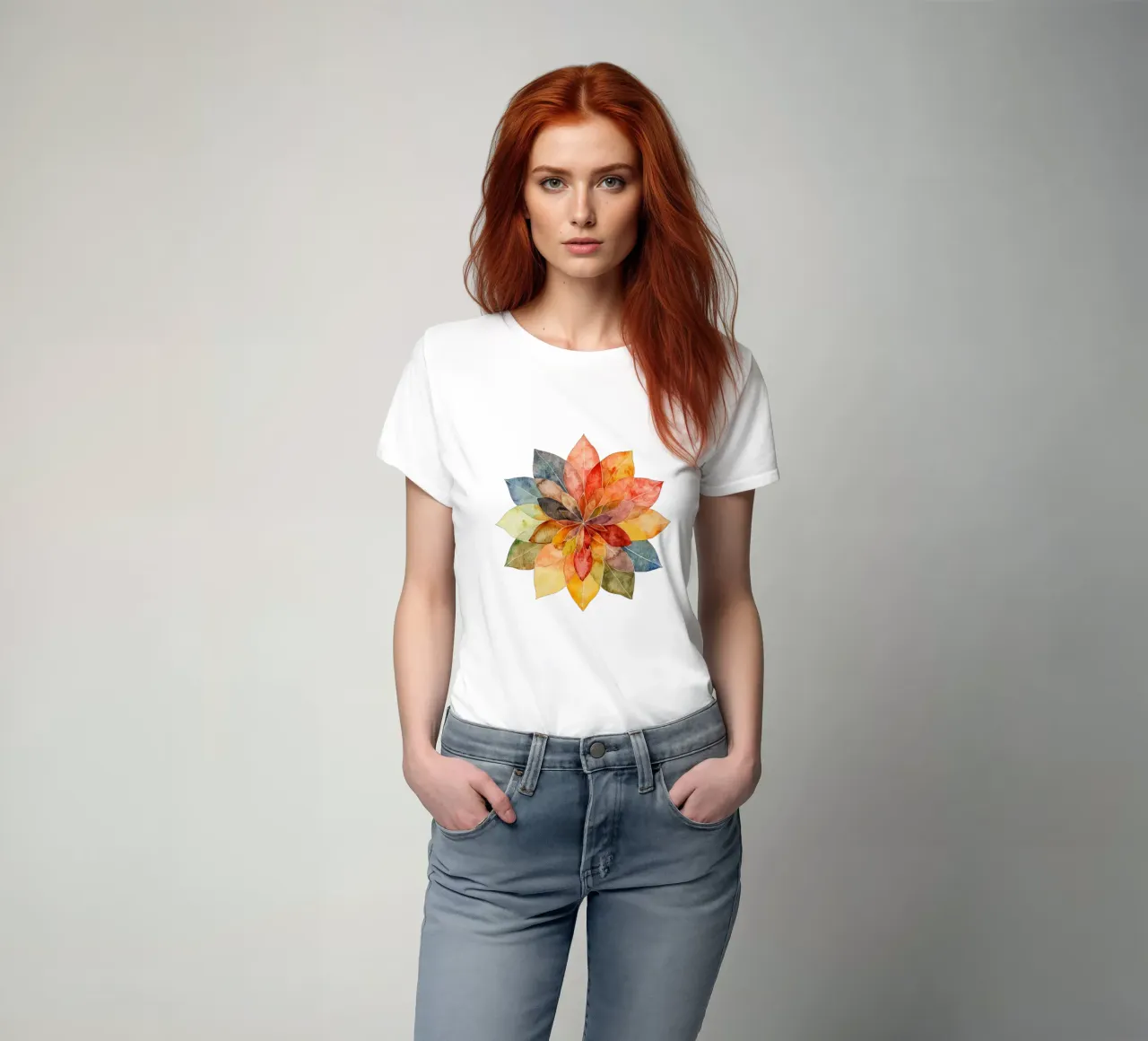 Mandala terrestre ad acquerello t-shirt da Spiritual Touch