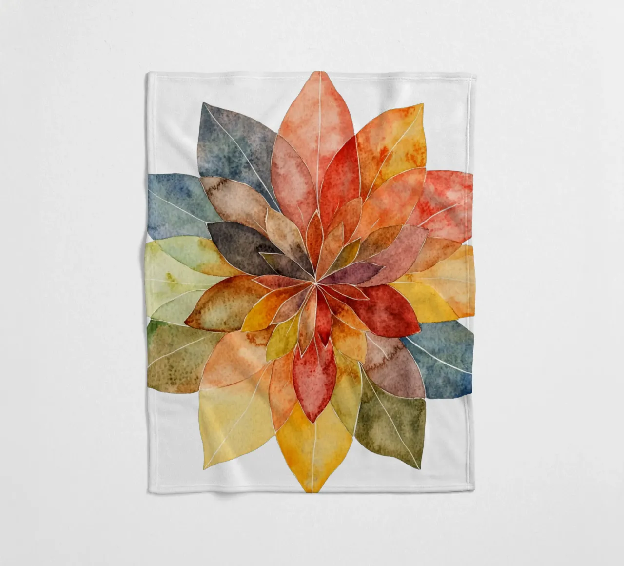 Mandala terrestre ad acquerello coperta in pile da Spiritual Touch