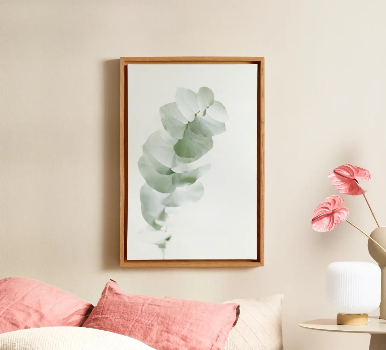 Eucalyptus Wit 1 canvas van Monika Strigel