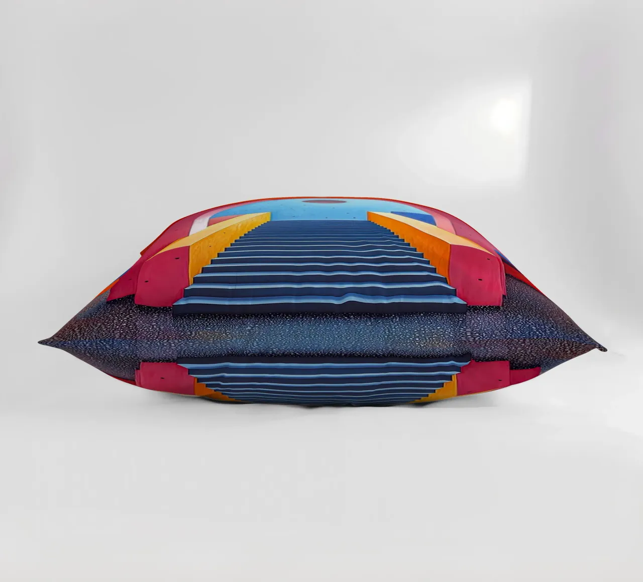 Surrealism Architecture Design Geometry decorative cushion by Nikis Art Studio