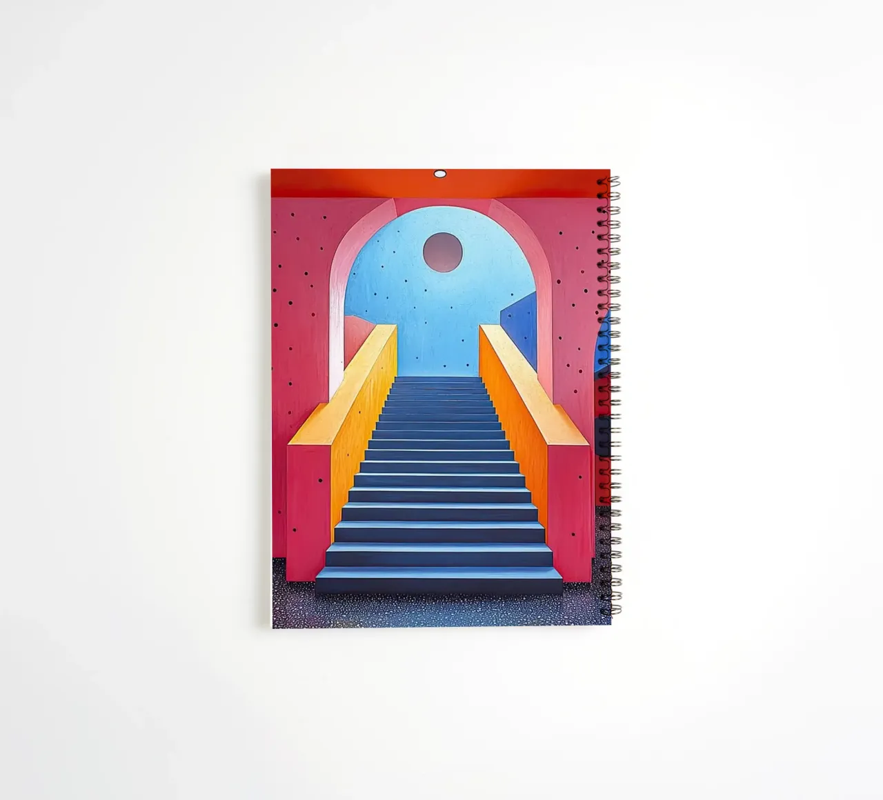 Surrealism Architecture Design Geometry spiral notebook by Nikis Art Studio
