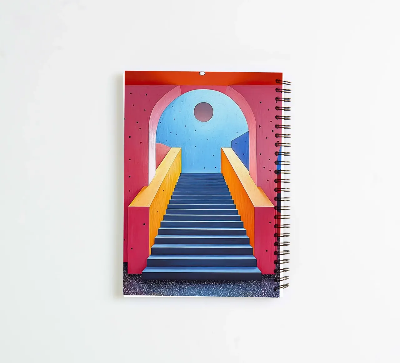 Surrealism Architecture Design Geometry spiral notebook by Nikis Art Studio