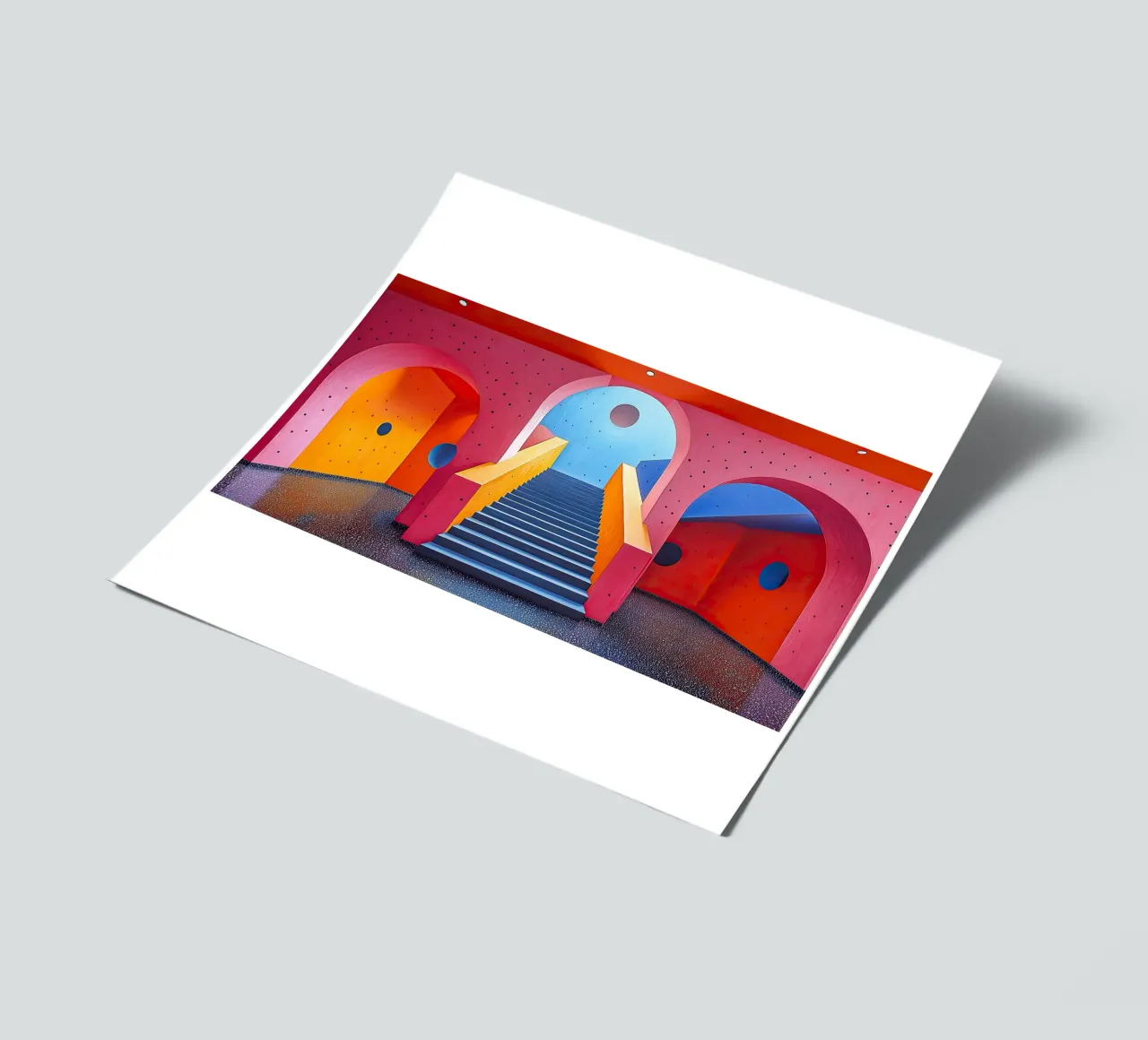 Surrealism Architecture Design Geometry sticker sheet by Nikis Art Studio