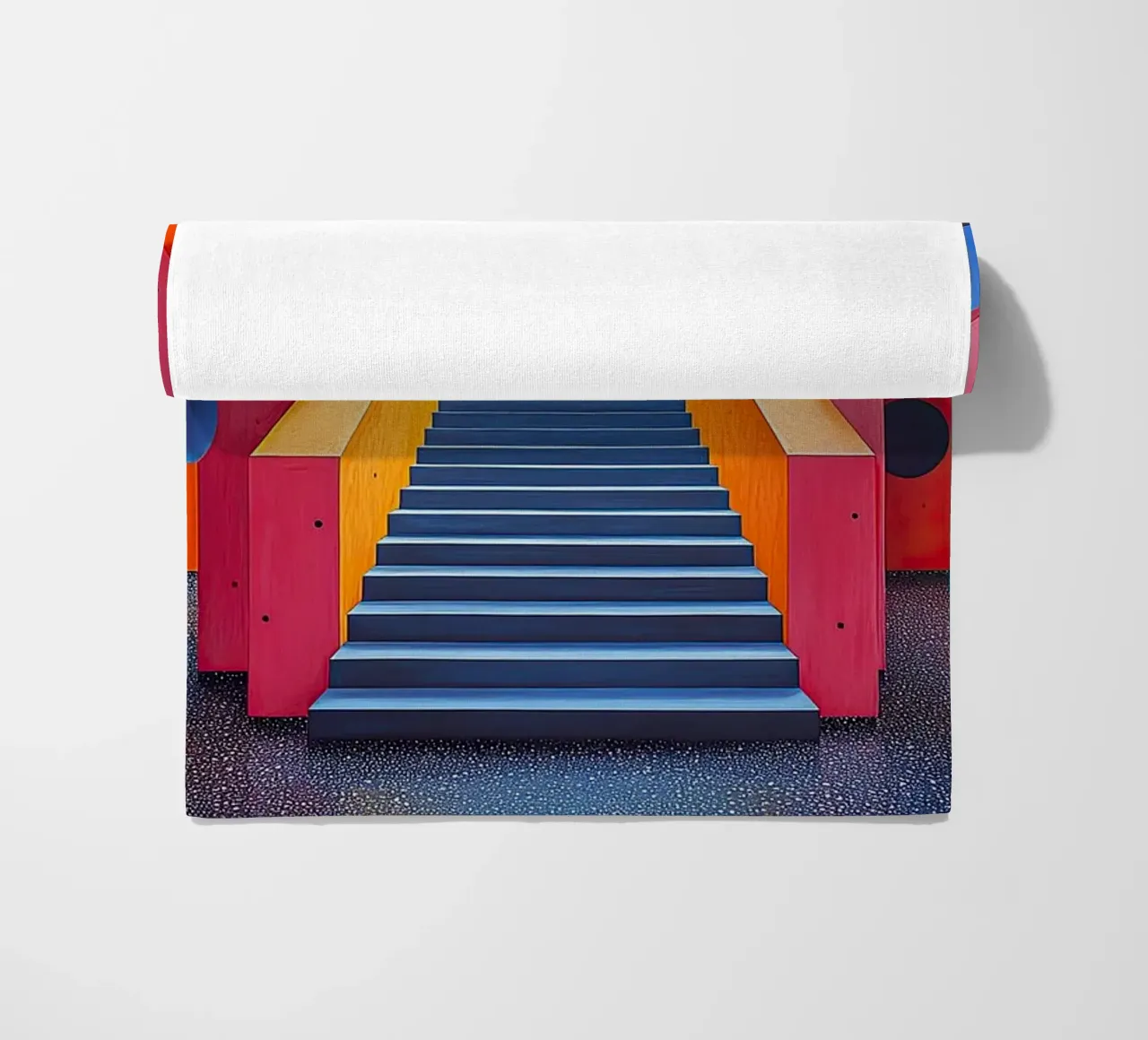 Surrealism Architecture Design Geometry beach towel by Nikis Art Studio