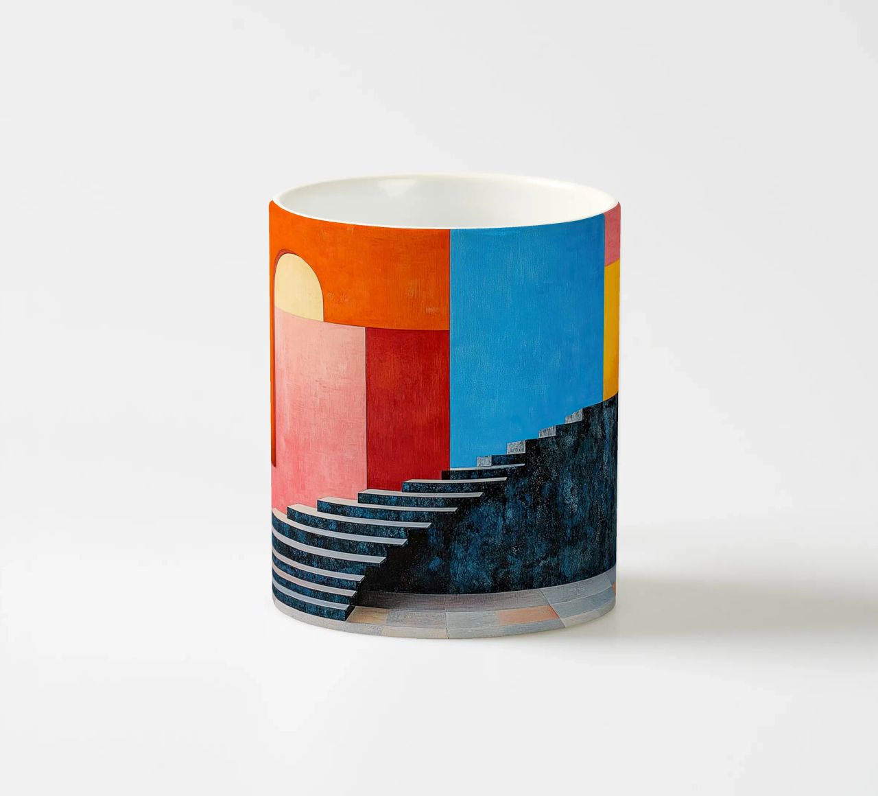 Surrealism Architecture Design Geometry ceramic mug by Nikis Art Studio