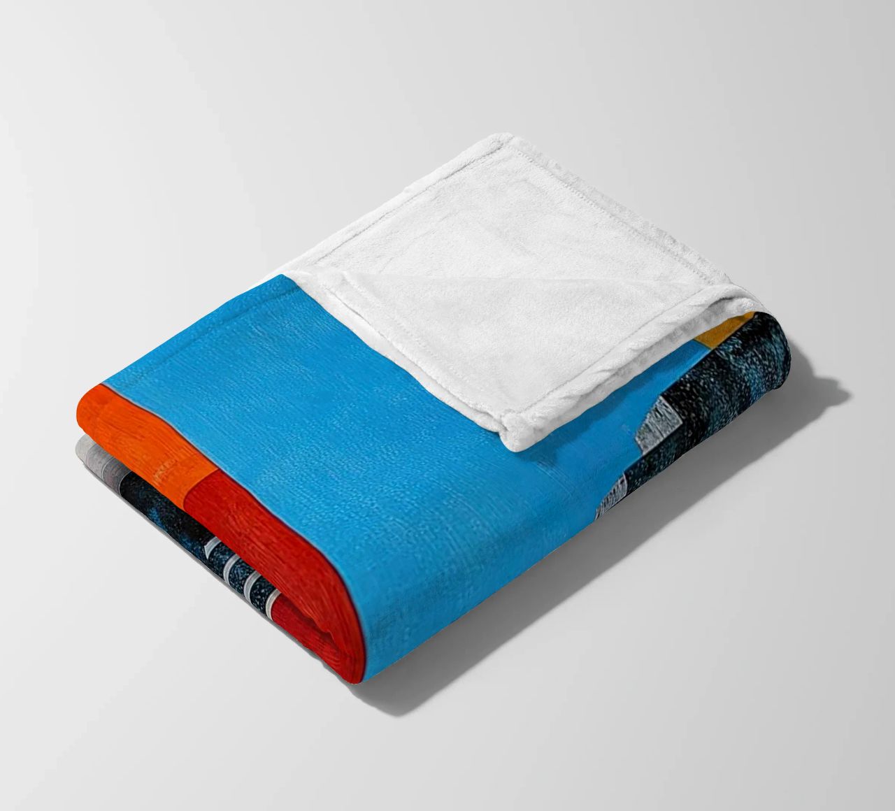 Surrealism Architecture Design Geometry fleece blanket by Nikis Art Studio