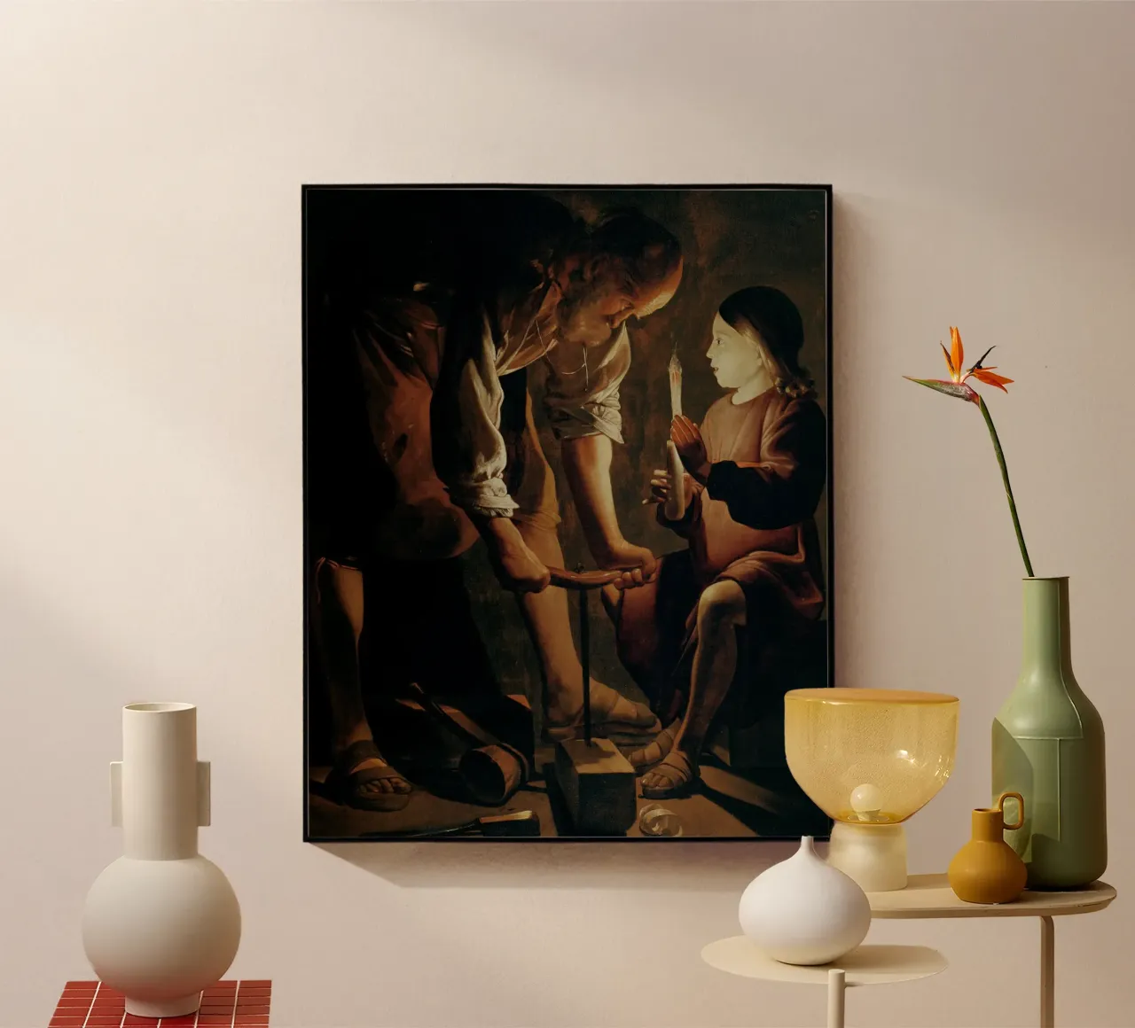 Georges de La Tour - Giuseppe il falegname plexiglass da Timeless Artworks
