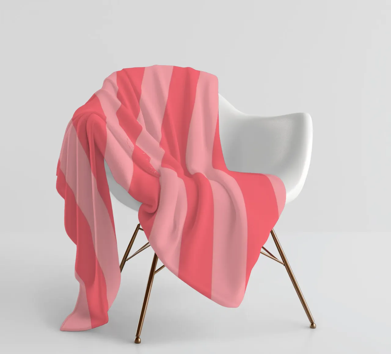 "Modern Stripes" – Bold Red & Pink Geometric Print coperta in pile da PrintCessStudio