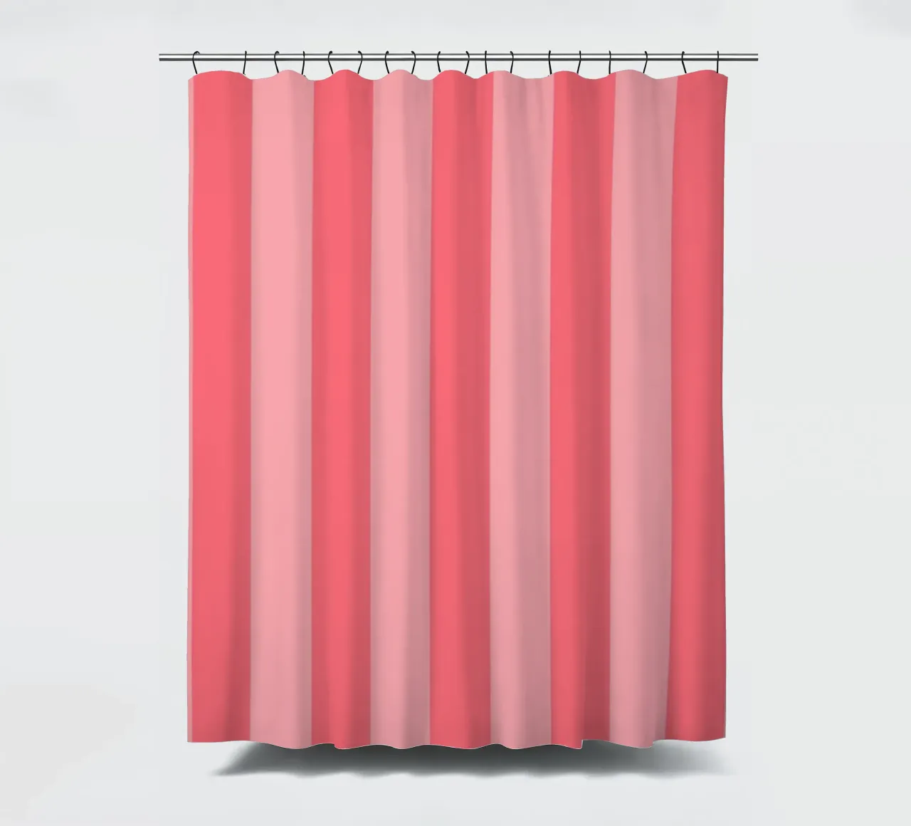 "Modern Stripes" – Bold Red & Pink Geometric Print tenda da doccia da PrintCessStudio