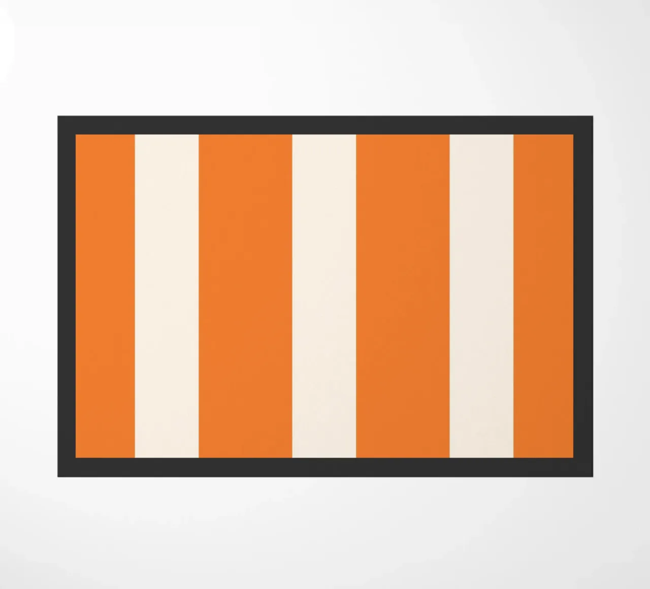 "Warm Stripes" – Orange & Beige Minimalist Print zerbino da PrintCessStudio