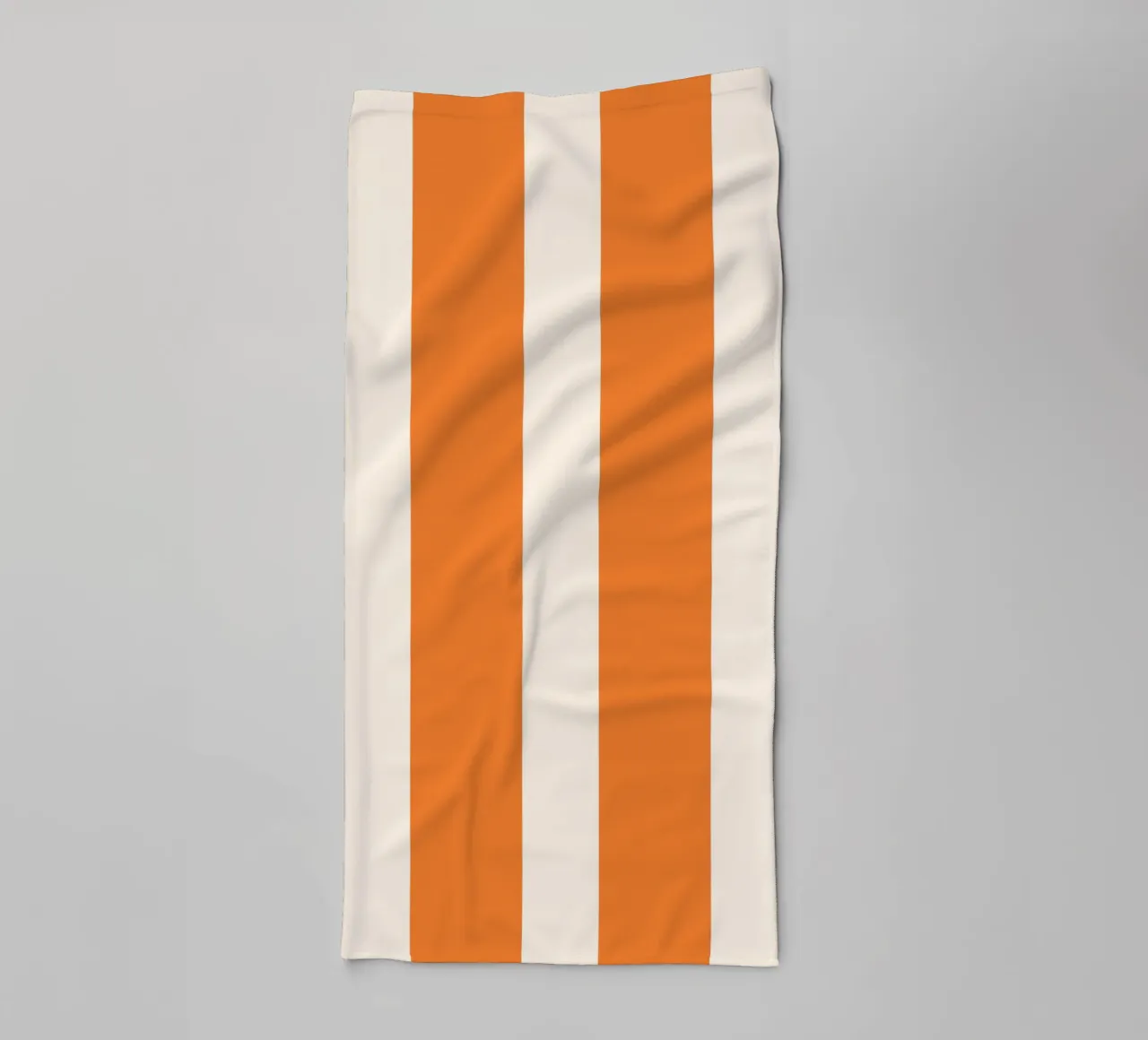 "Warm Stripes" – Orange & Beige Minimalist Print towel by PrintCessStudio