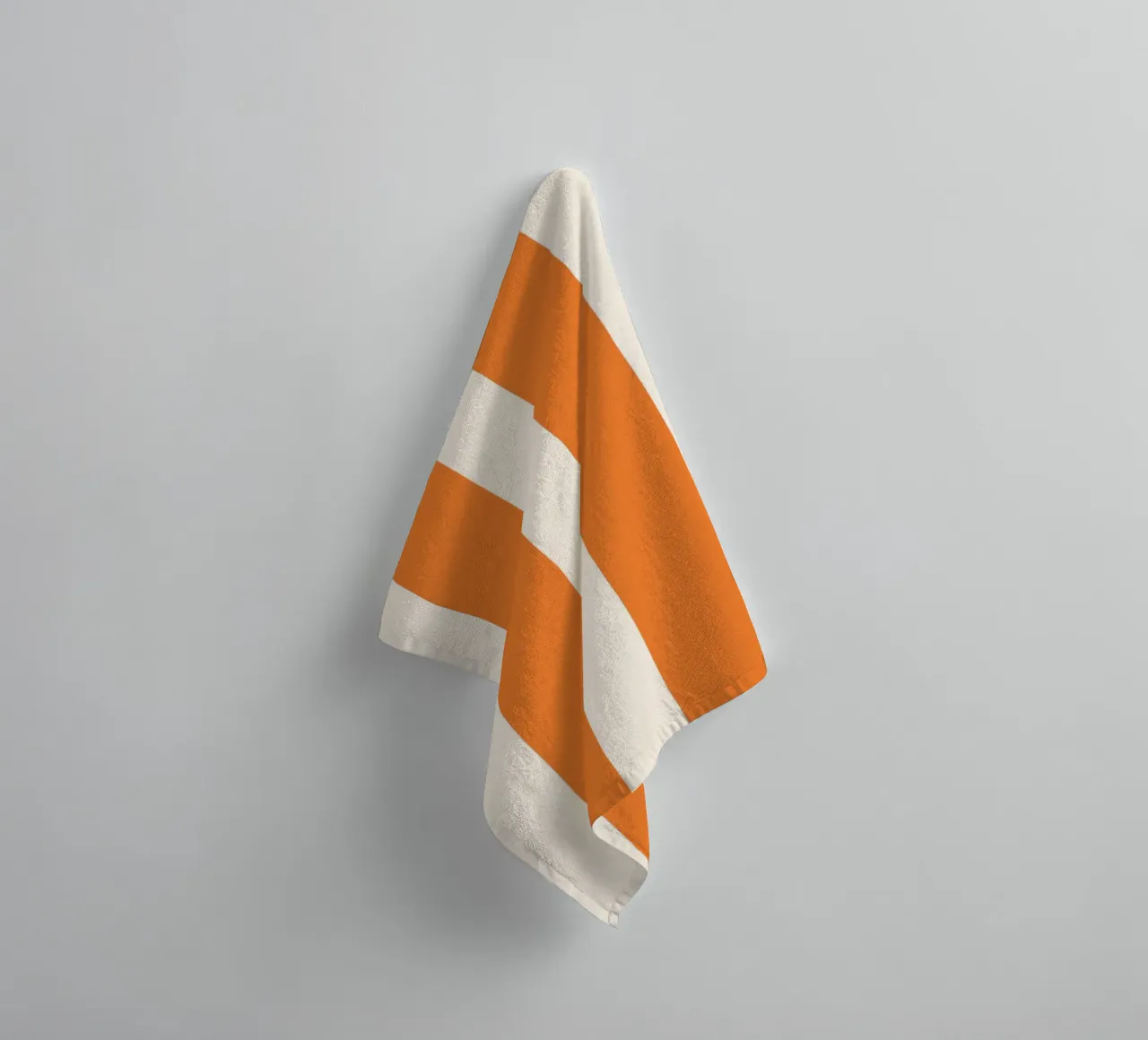 "Warm Stripes" – Orange & Beige Minimalist Print towel by PrintCessStudio