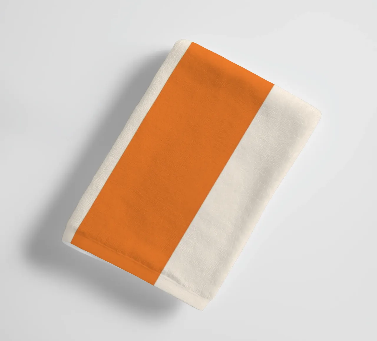 "Warm Stripes" – Orange & Beige Minimalist Print towel by PrintCessStudio