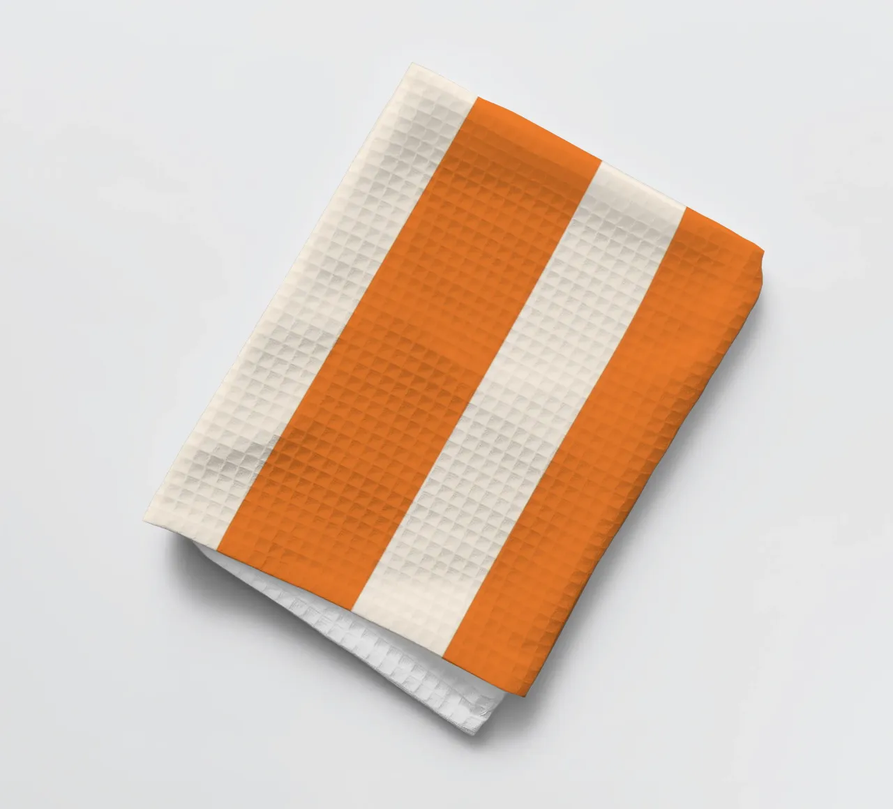 "Warm Stripes" – Orange & Beige Minimalist Print canovaccio da cucina da PrintCessStudio