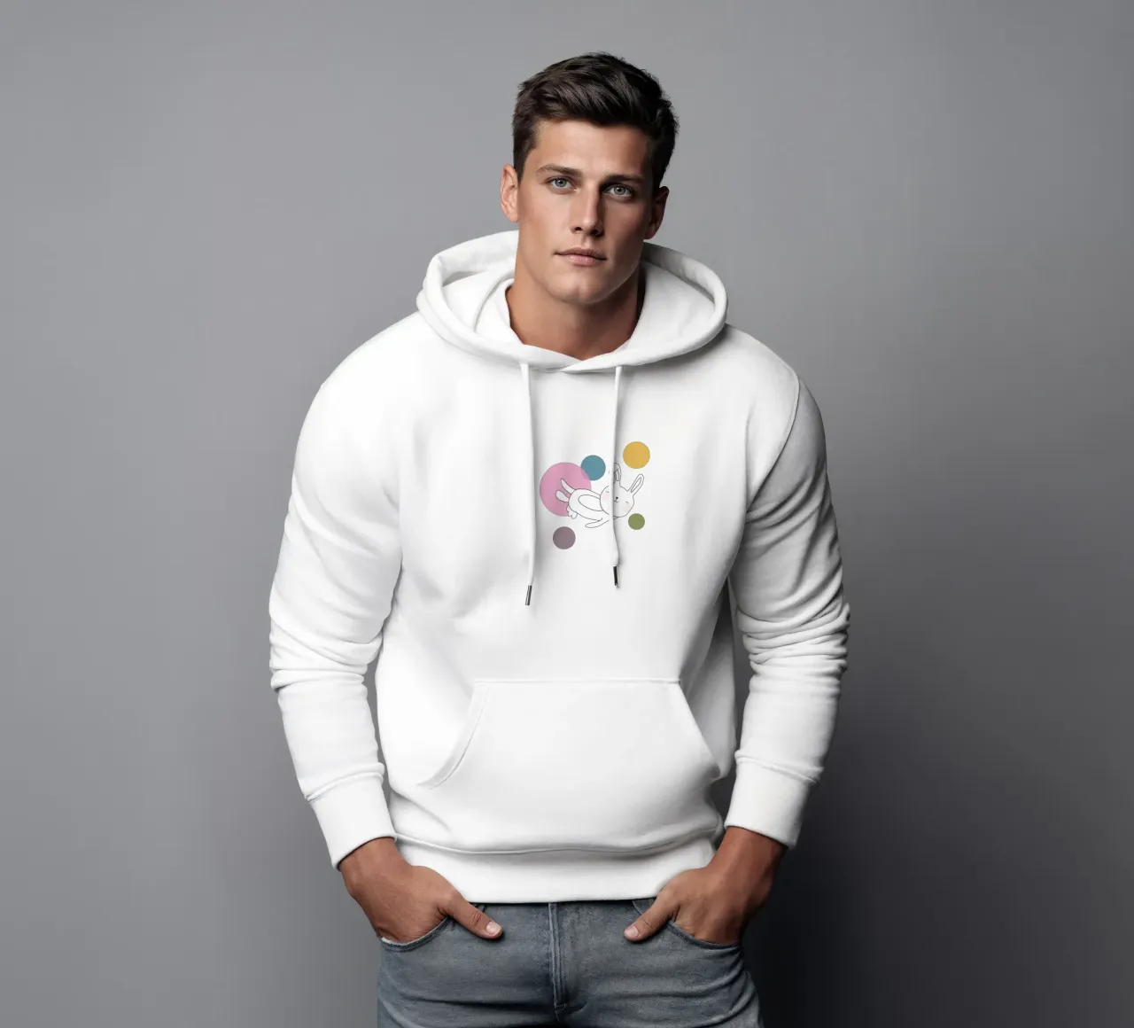 Space Rabbits Neo felpa con cappuccio da Christina Heitmann
