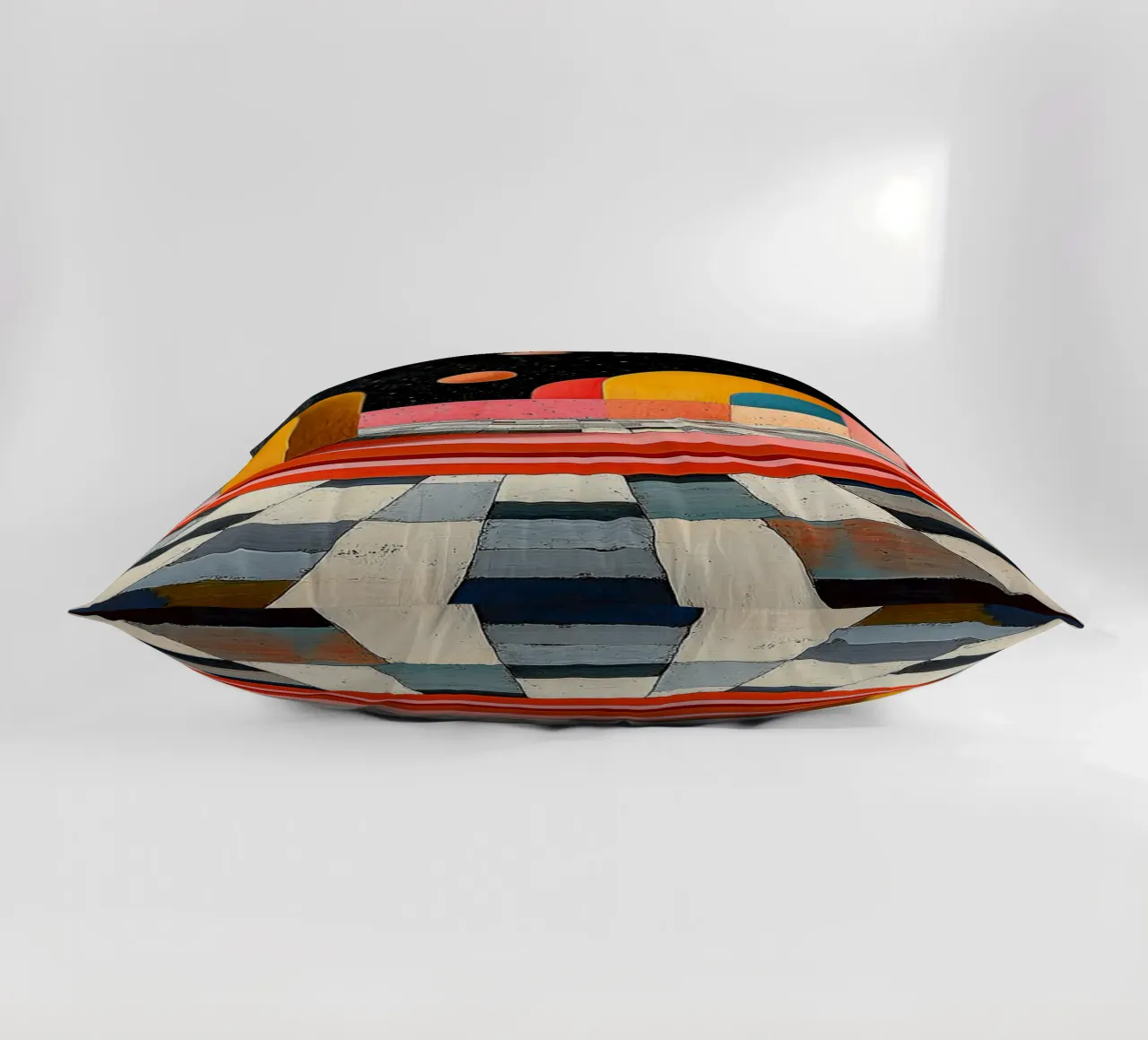 Surrealism Architecture Design Geometry decorative cushion by Nikis Art Studio